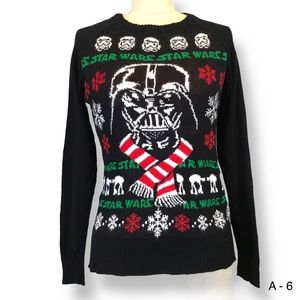 Women's Size XS Black STAR WARS Darth Vader In A Scarf Lucus Film LTD